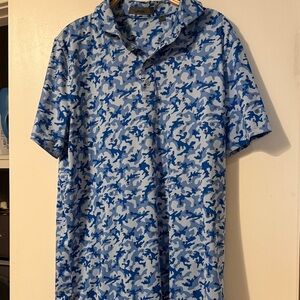 G/FORE Blue Camo Performance Polo